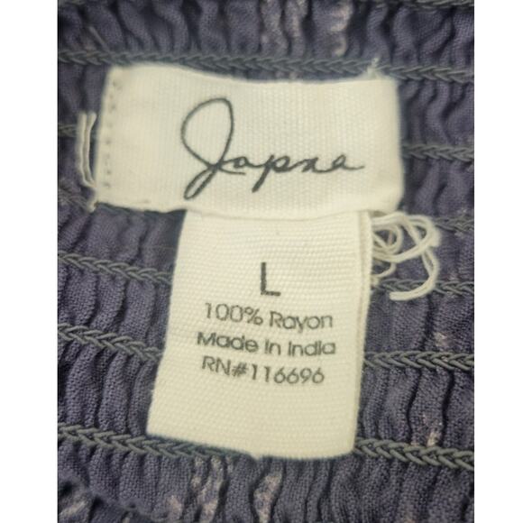 Japna Jumpsuit Womens Large Floral Flare Leg Strapless Romper Boho Cottagecore - Picture 8 of 8